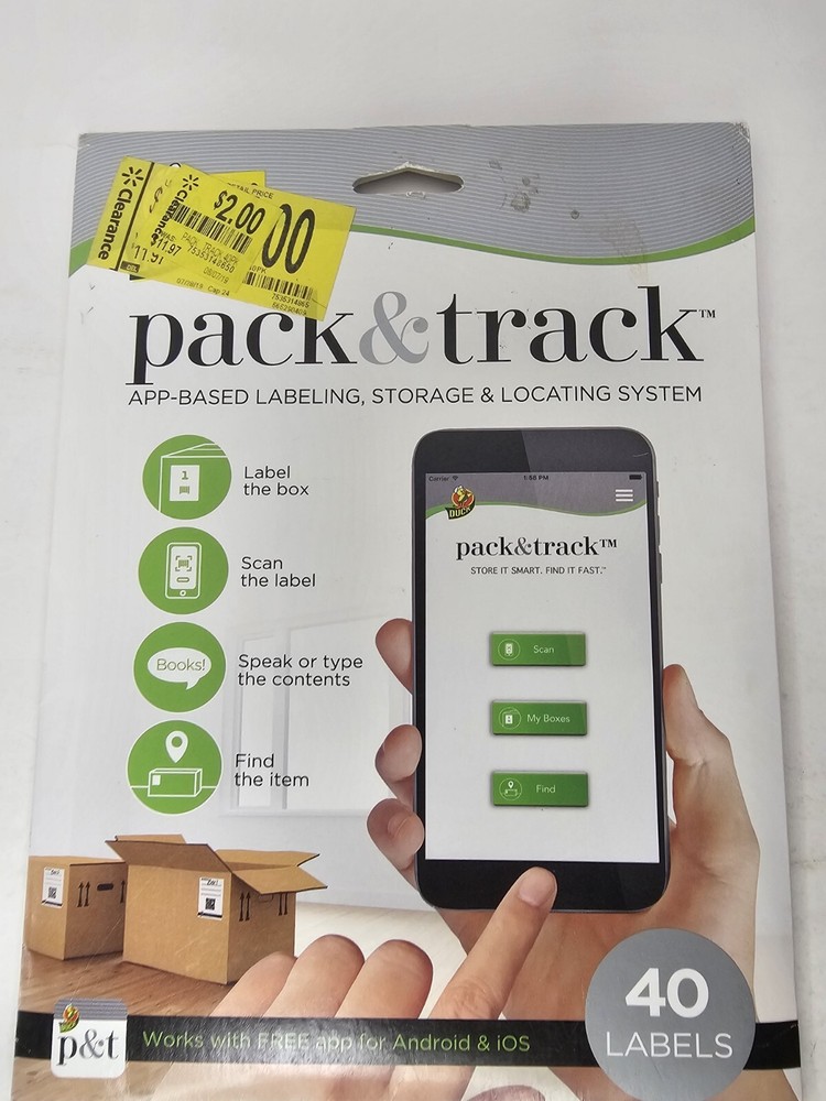 Duck Brand Pack & Track App-Based Labeling System, 40 Labels PLEASE READ