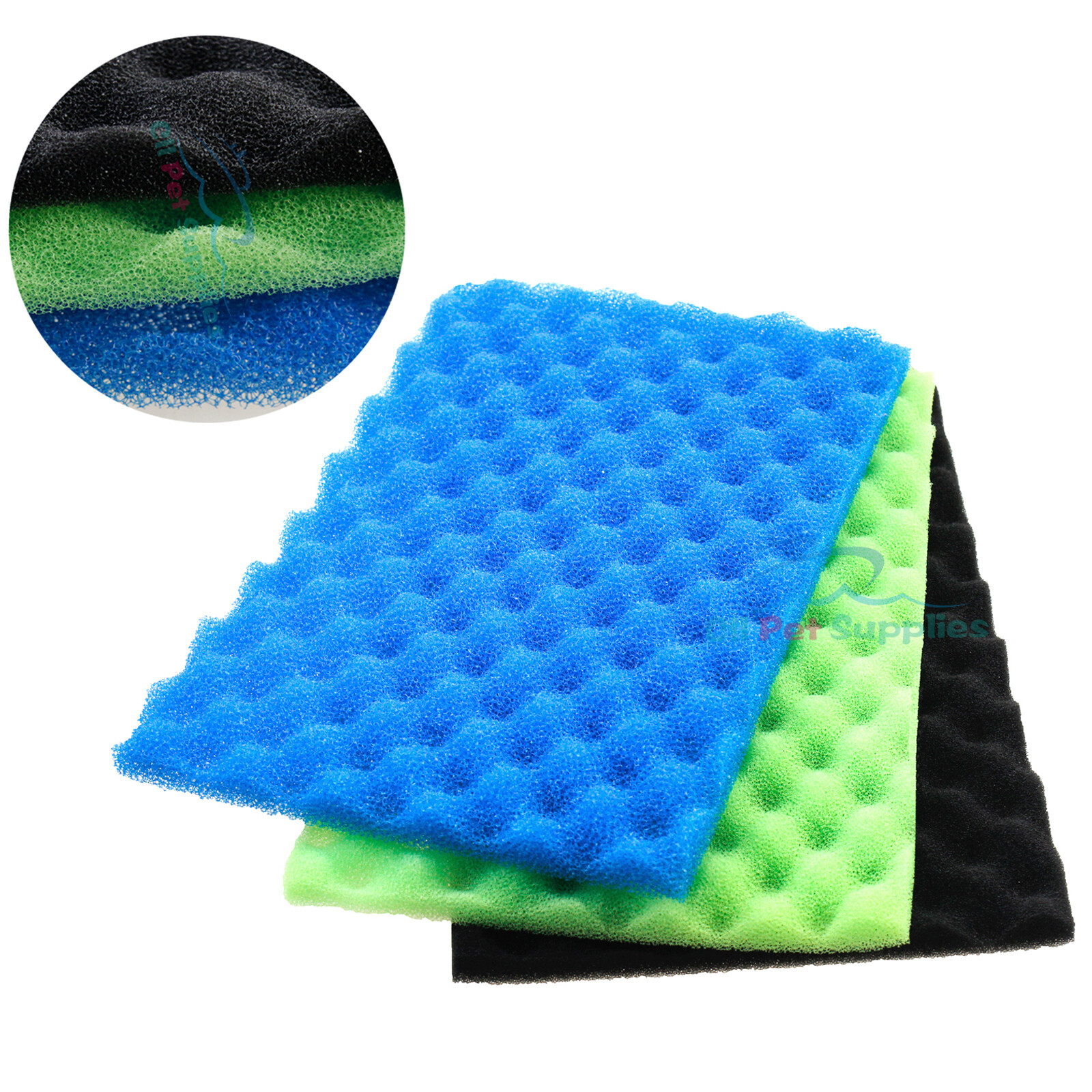 AQUANEAT Aquarium Bio Sponge Foam Filter Media Pad for Fish Tank Sump Pond 17"