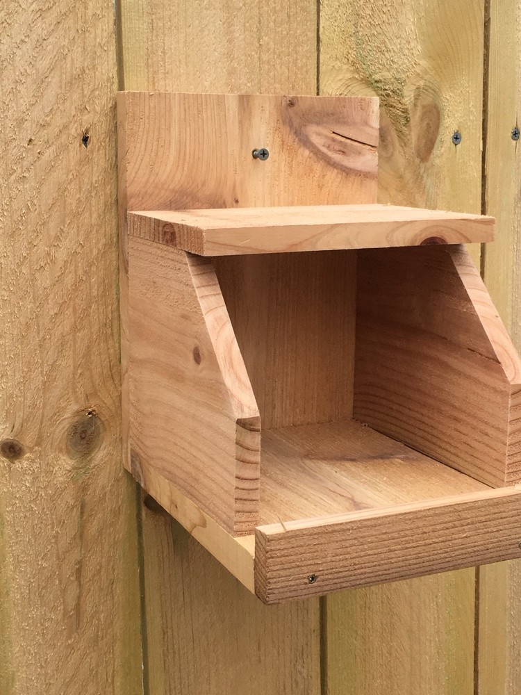 Cedar Robin Cardinal Dove Nesting Box roasting Platform Wood ￼