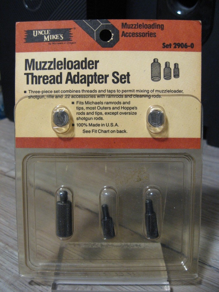 Uncle Mike's Muzzleloader 3 Piece Thread Adapter Set - 2906-0