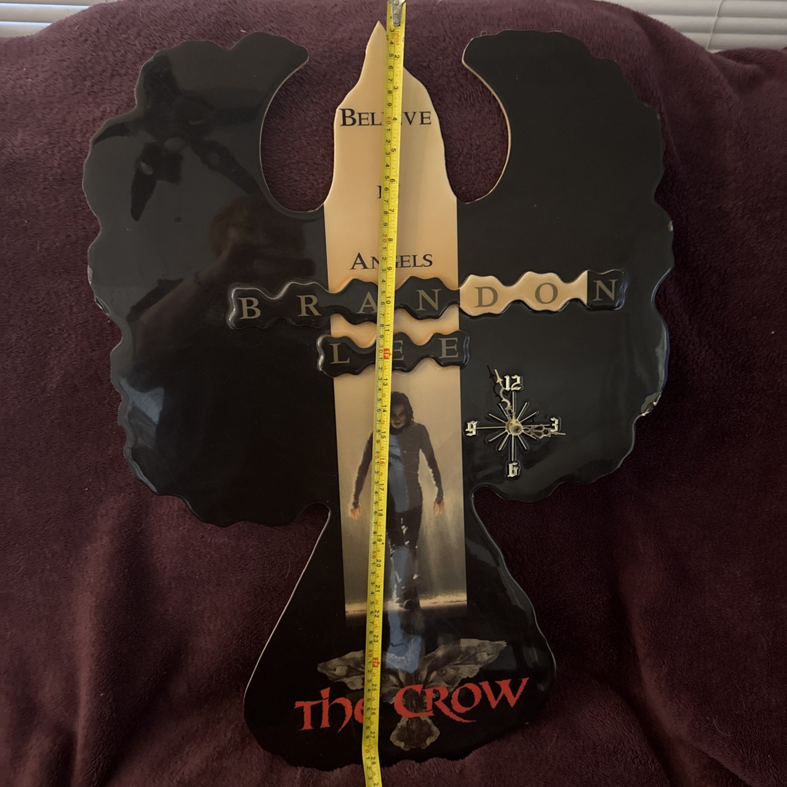 Vintage RARE! THE CROW B.Lee,Bel In Angels plastic top card board Poster Lg 28”￼