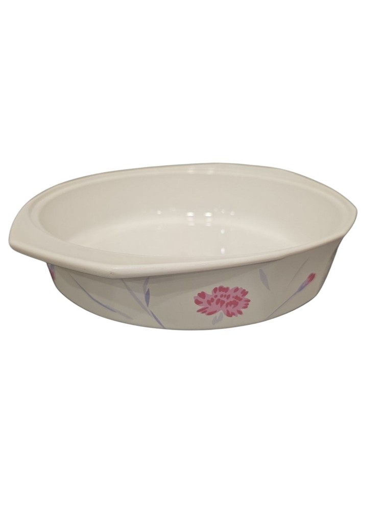 Studio Nova Pink Carnations 12" Oval Baker Bake n' Serve