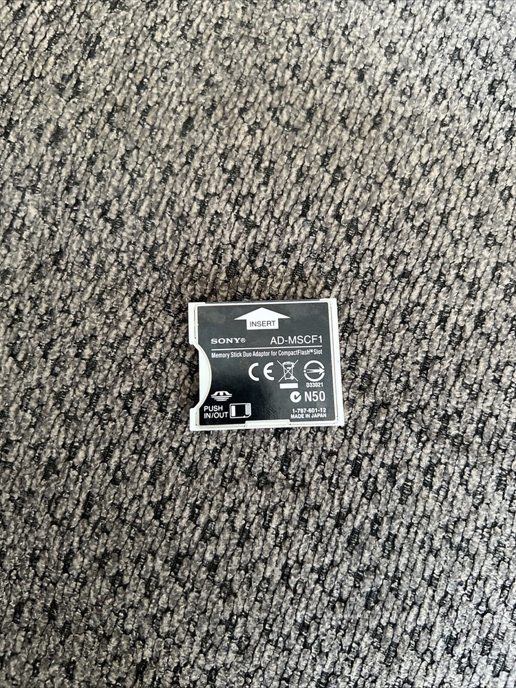 Sony AD-MSCF1 Memory Stick Duo Adapter f/ Compact Flash Slot