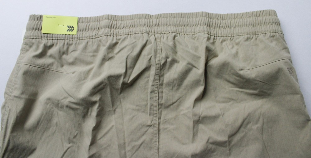All In Motion Men's Solid Drawstring Waist Ripstop Pants EJ3 Khaki Large NWT