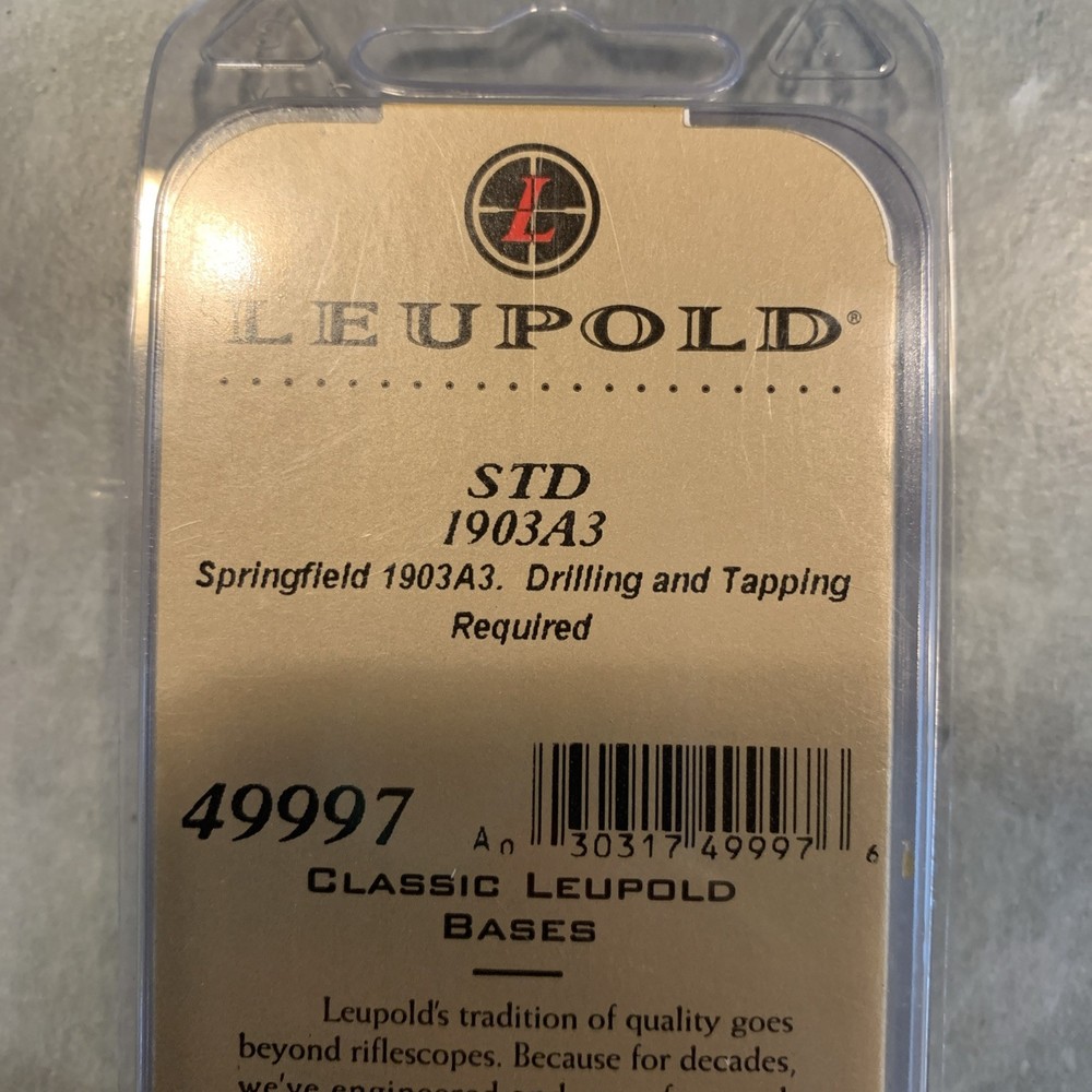 Leupold Std mount scope base 1903A3 49997 NIP NIB New