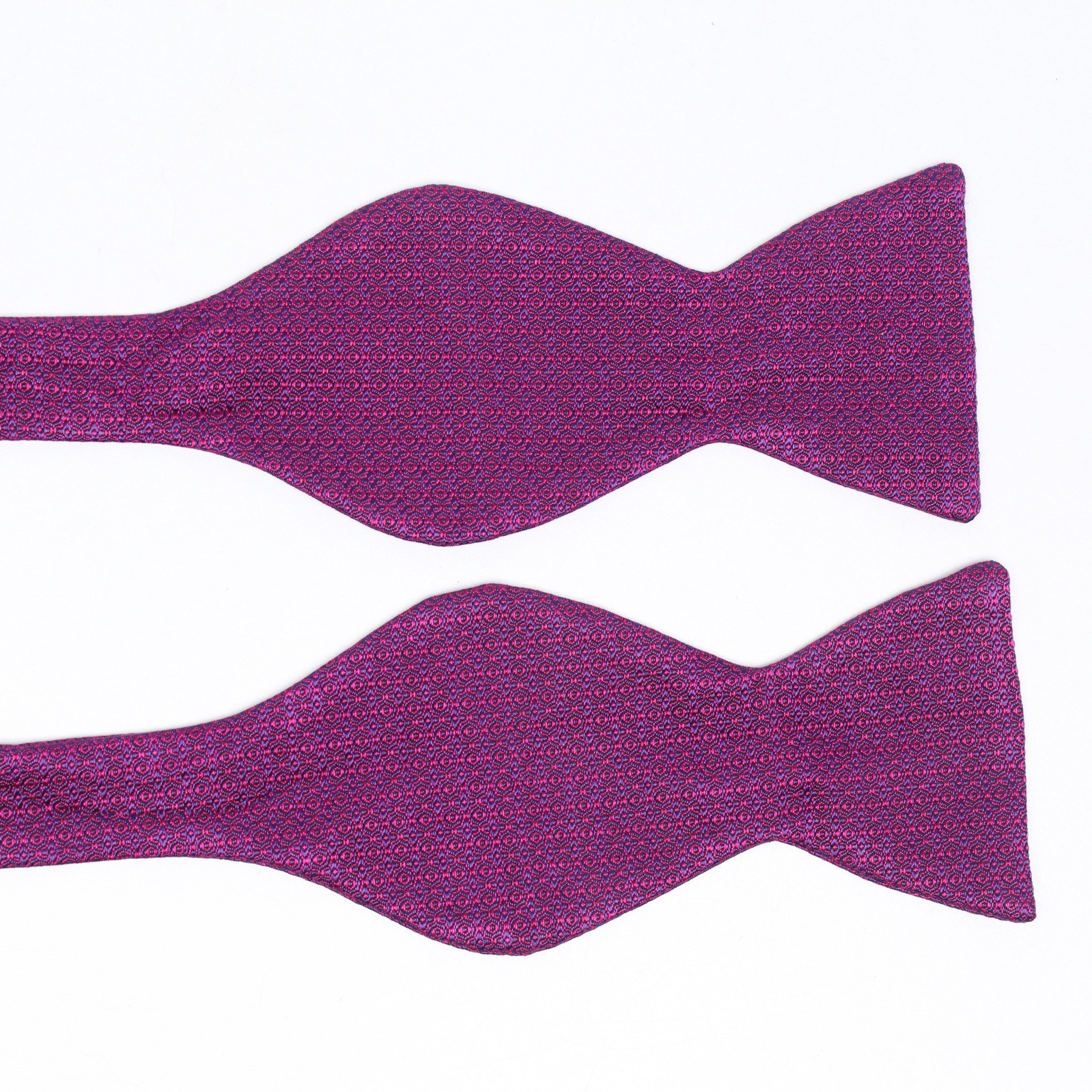 Carrot & Gibbs Silk Bowtie Bow Tie Mens Red Blue Geometric Weave Adjustable USA