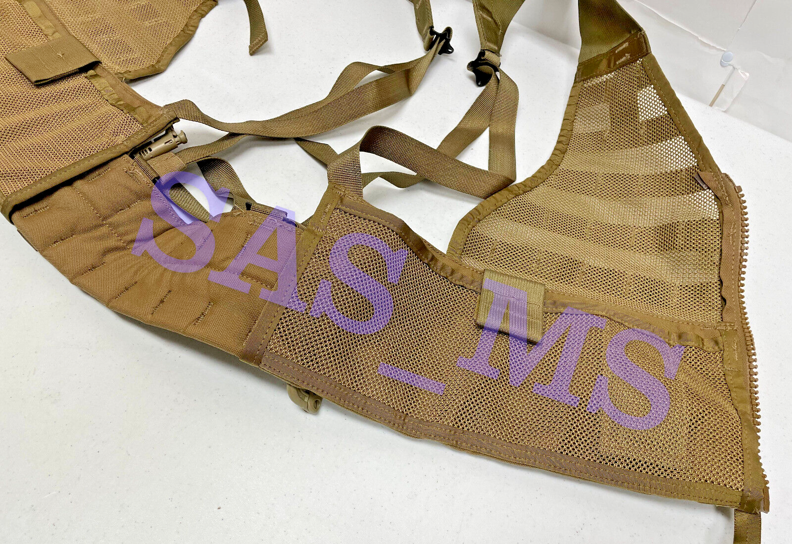 USMC MOLLE II MARPAT FLC FIGHTING LOAD CARRIER VEST COYOTE BROWN ZIPPERED NIP