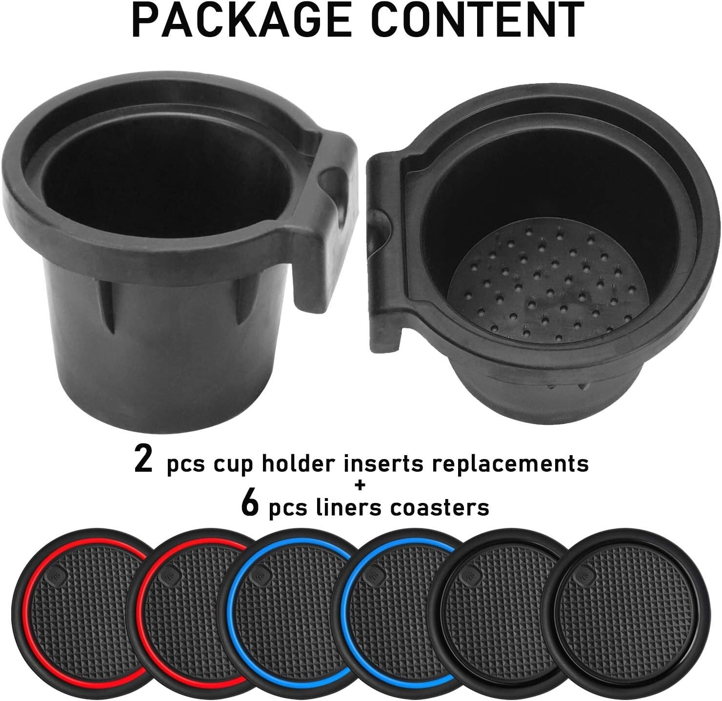 Auovo Cup Holder Inserts for Frontier 2005-2019 Xterra 05-15 Pathfinder 05-12
