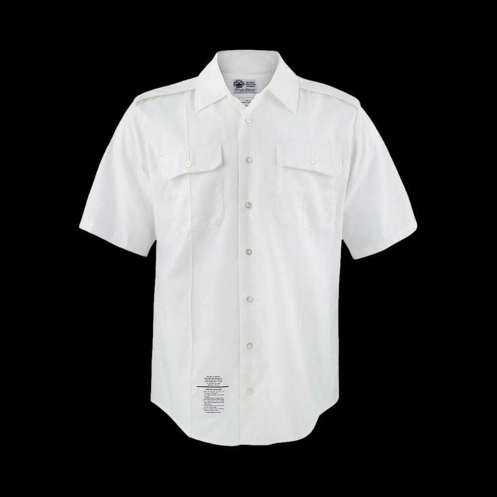 U.S MILITARY ISSUE ARMY MEN'S WHITE DRESS SHIRT SHORT SLEEVE LARGE SIZE 17 NEW