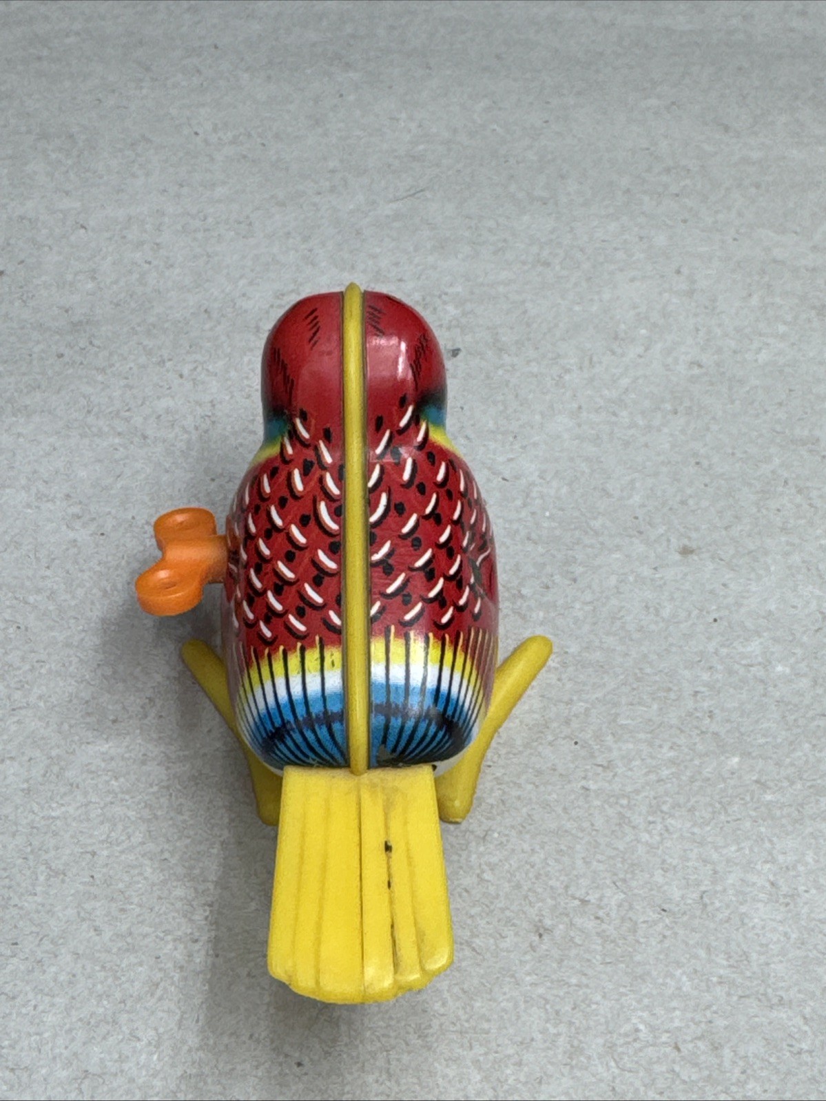 Vintage Mikuni Style Wind Up Bird Tin Toy Hong Kong Works