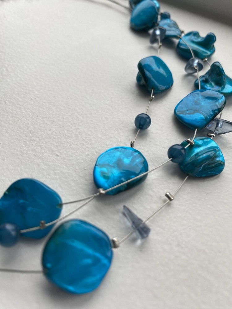 Multi strand necklace and earring set