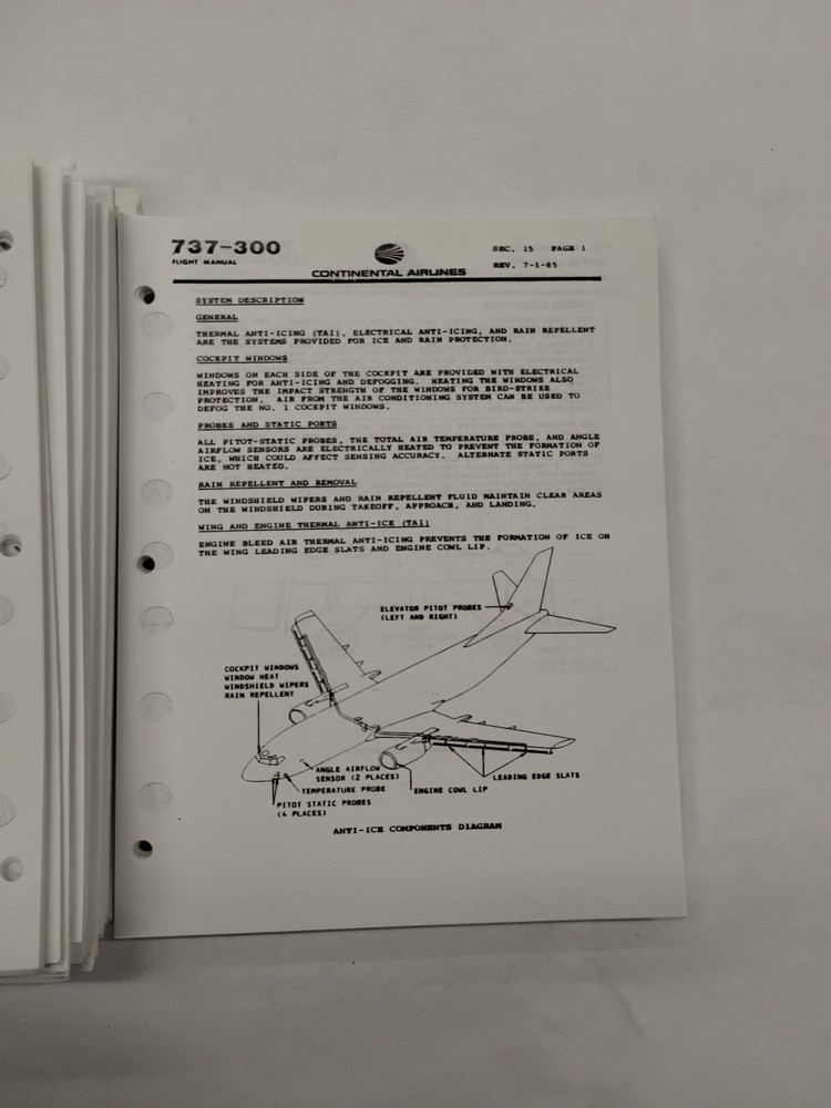 Continental 737-300 Flight Manual 1990-Copy