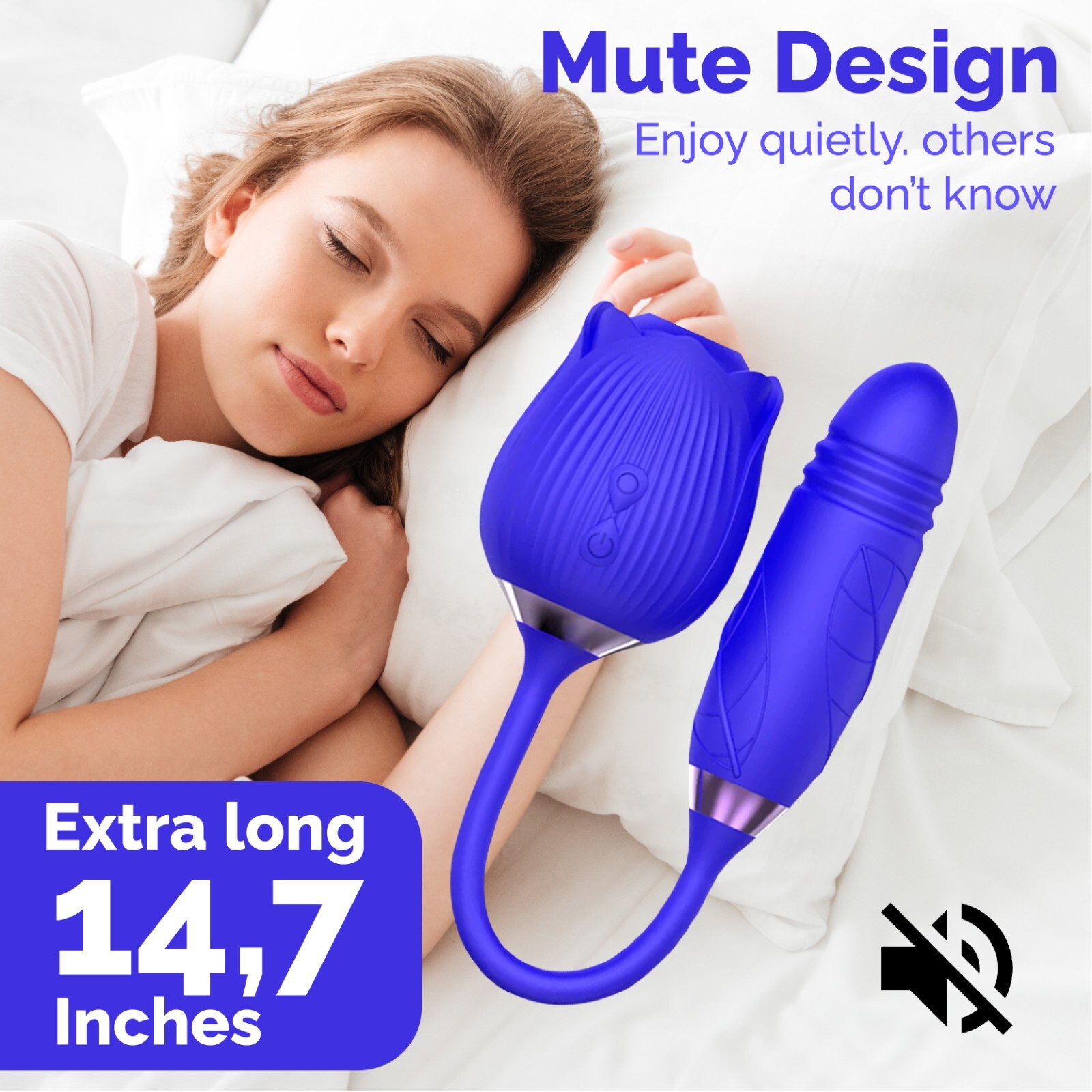 Rose Sucking Vibrator Clitoral G-spot Suction Thrusting Dildo Sex Toy 10 Speed