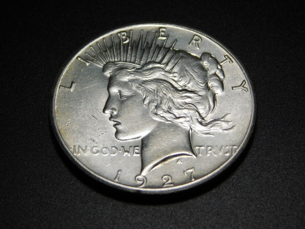 OLD WEST US COINS 1927 PEACE SILVER DOLLAR