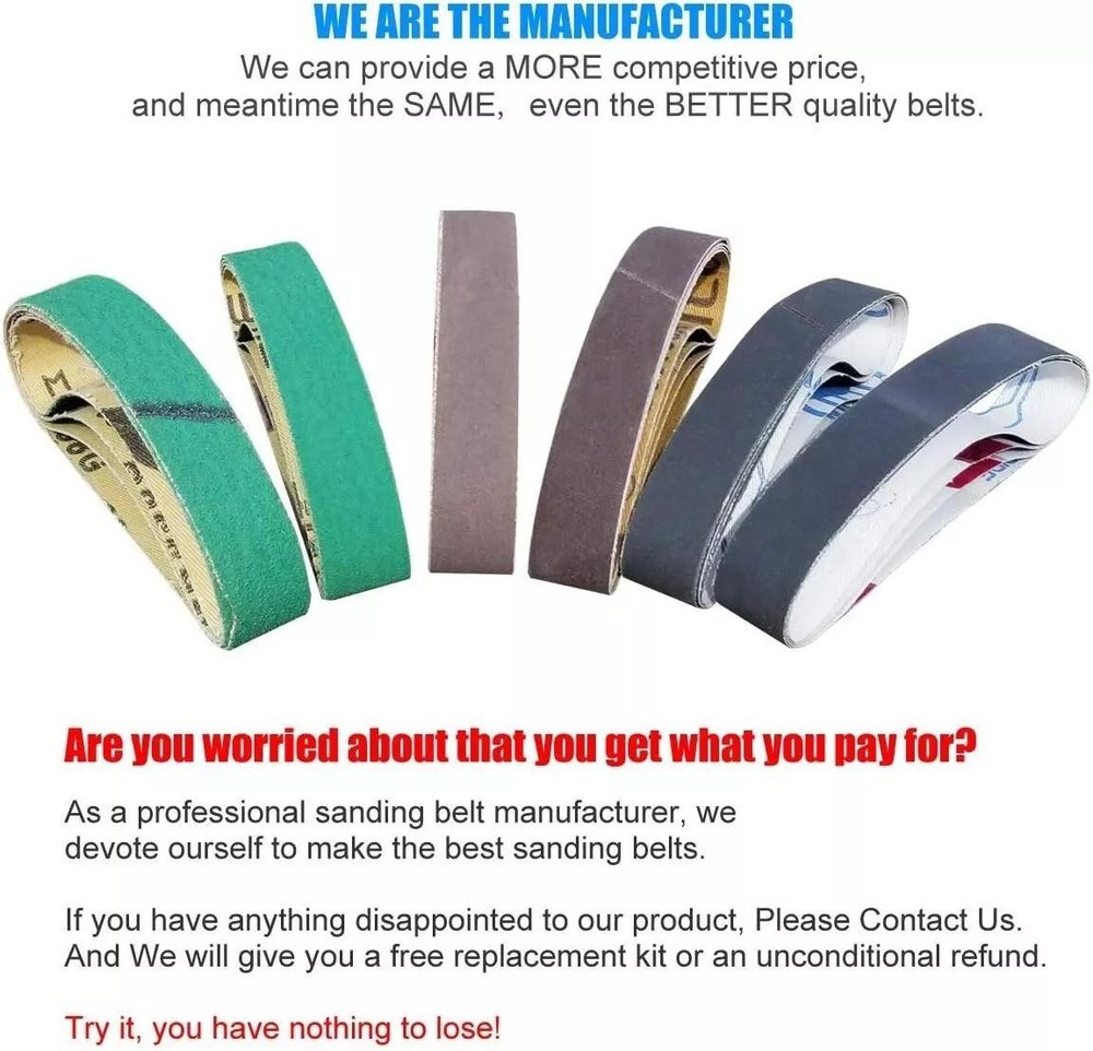 24new Replacement Belt Kit for Work Sharp Knife Tool Sharpener Ken Onion Edition