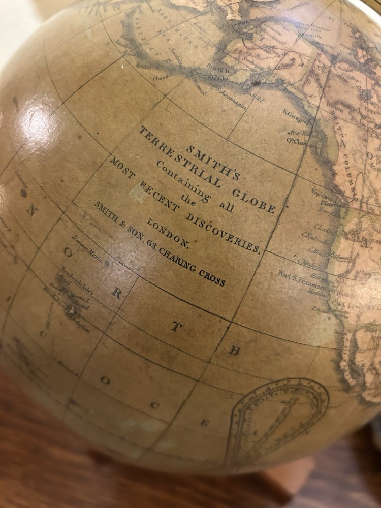 Antique Tabletop Terrestrial Globe on Stand