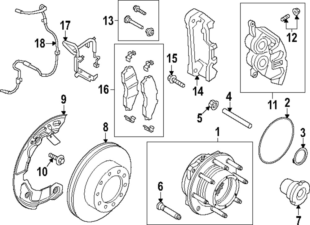 Genuine Ford ABS Sensor PC3Z-2C204-B