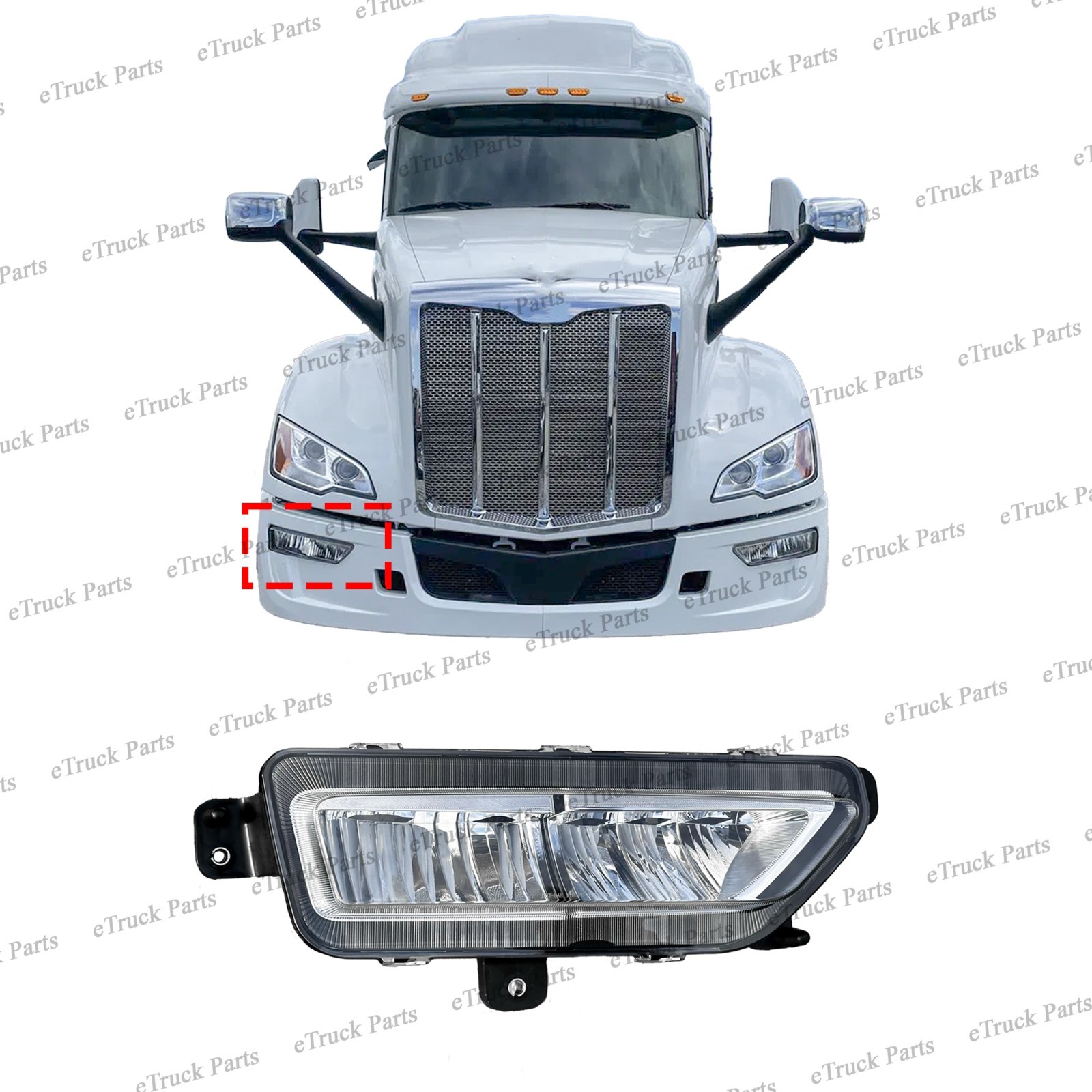 2022–Present Peterbilt 579 Passenger Side (RH) LED Fog Light OEM# P54-6199R