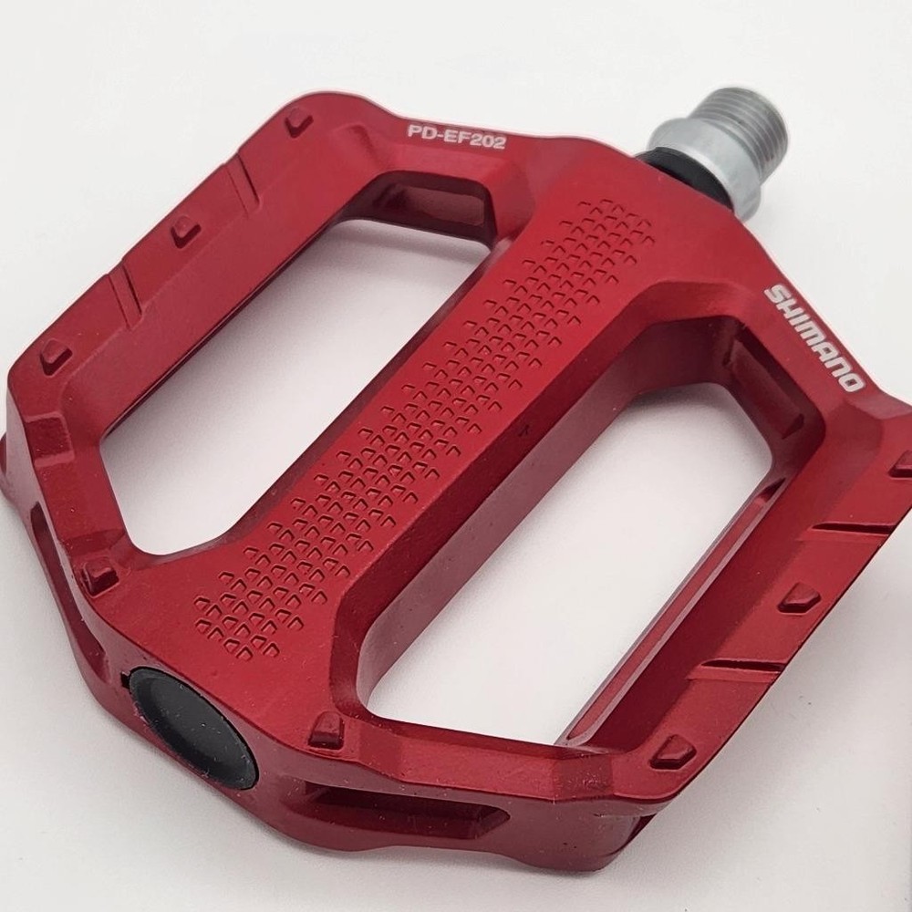 Shimano Flat EF202 Red Flat / Platform Bicycle Pedals PD-EF202R NO PACKAGE