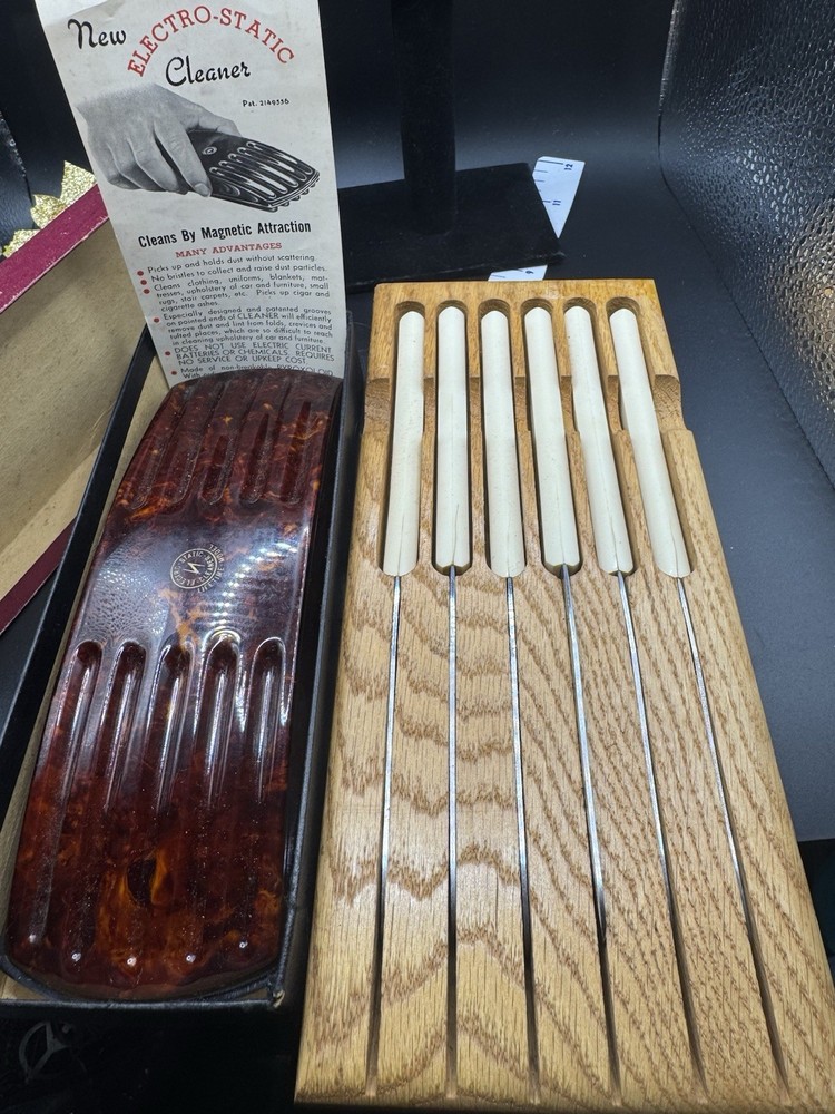 Bakelite Handle Knives And Electro Static Cleaner Bakelite Look
