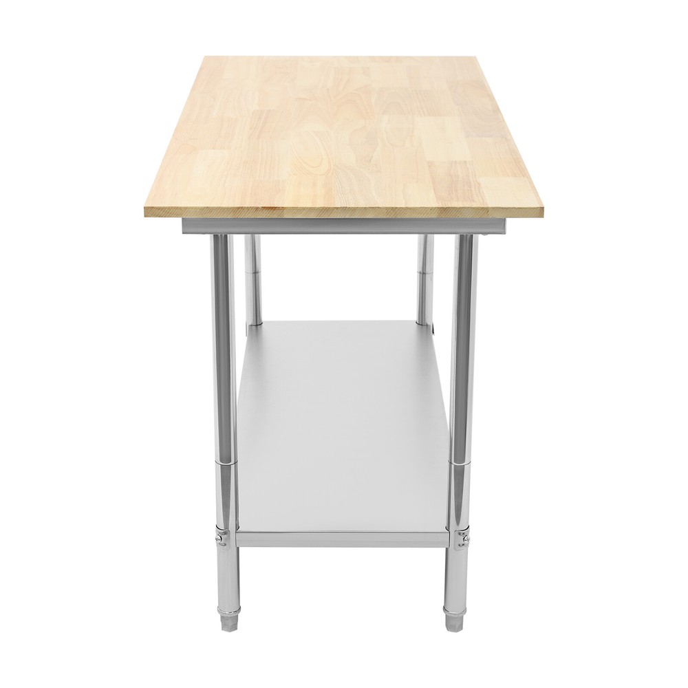 Oak Wood Top Work Table Workbench Work Table with Undershelf 500kg Load Capacity