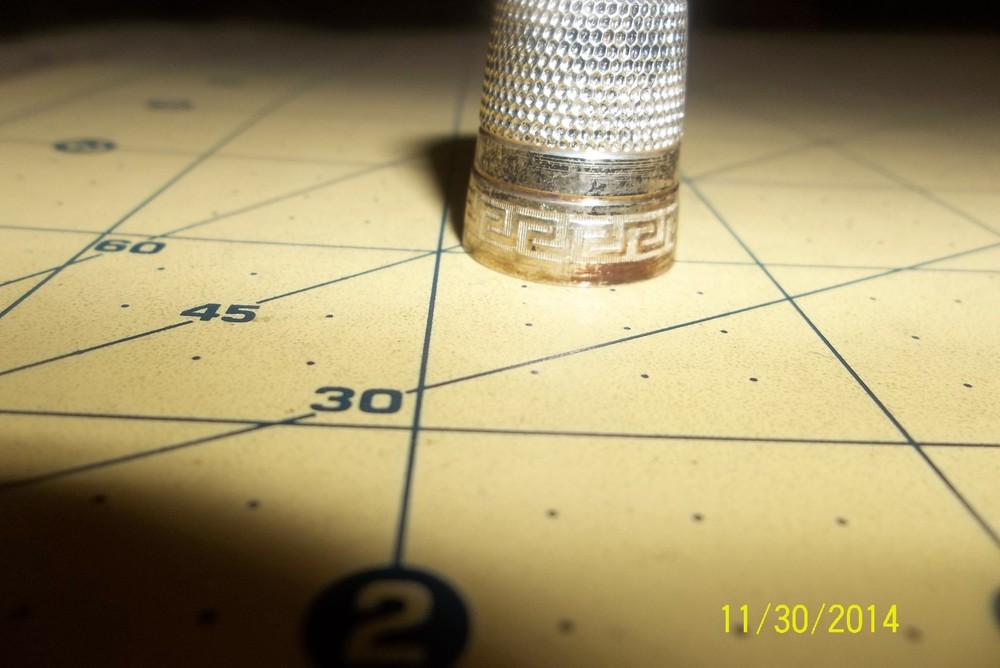 Antique Sterling Silver Simons Bros. Co. Thimble Shield 11