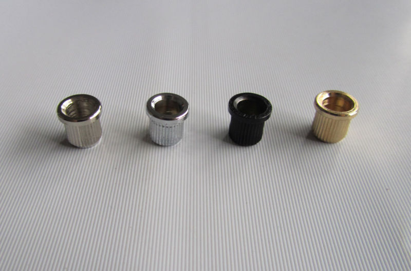 KAISH 6pcs Chrome String Through Body 5/16" String Ferrules for USA Telecaster