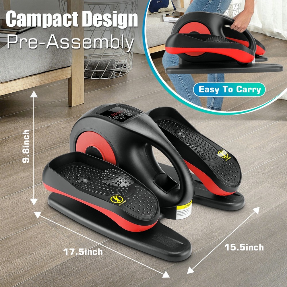 Under Desk Elliptical Machine Compact Elliptical Trainer w/Remote Control Quiet⭐