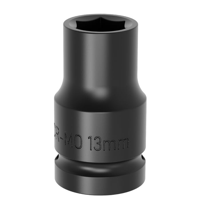 Impact Socket Shallow Socket 1/2 drive Lug Nut Flip Socket Chrome-Moly 13mm