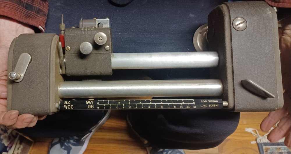 RCA overhead cutting lathe for making LP records