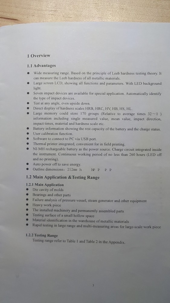 Leeb THL360 Hardness Tester w/ D Type Impact Device READ DESCRIPTION
