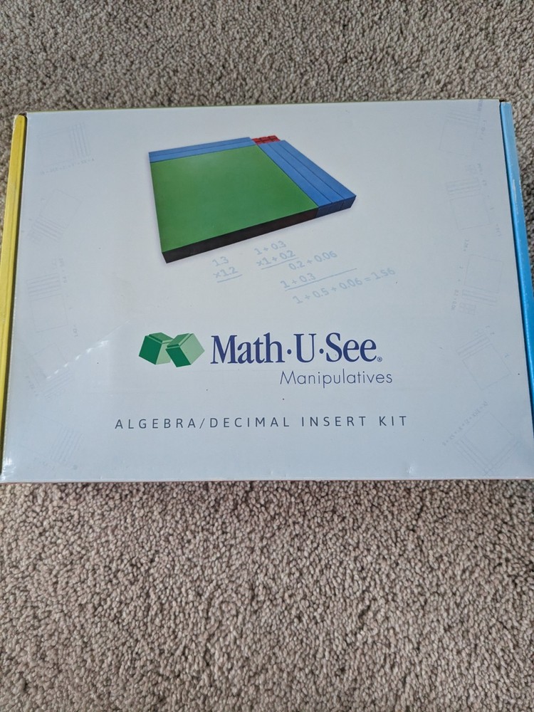 Math U See Algebra And Decimal Insert Kit Manipulatives
