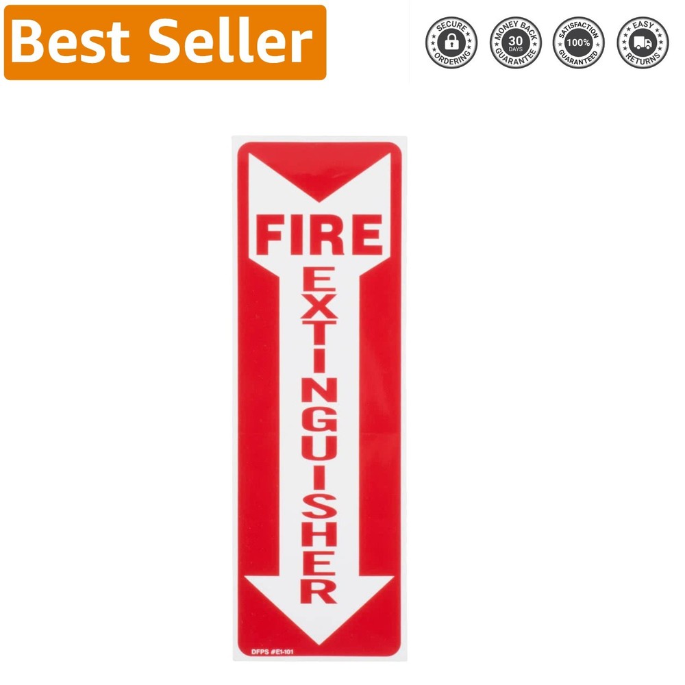 Versatile 3 Pack Fire Extinguisher Signs - Quick Installation, Long-Lasting Use