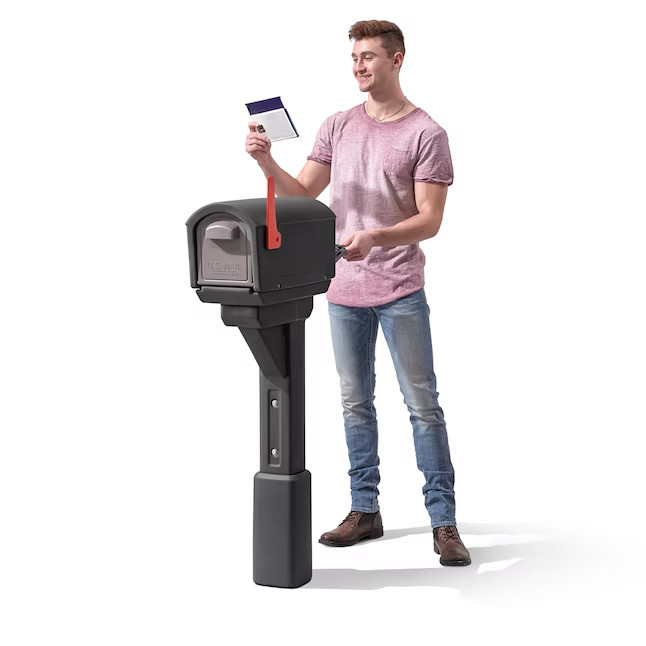 Step2 MailMaster Plastic Standard Mailbox Black