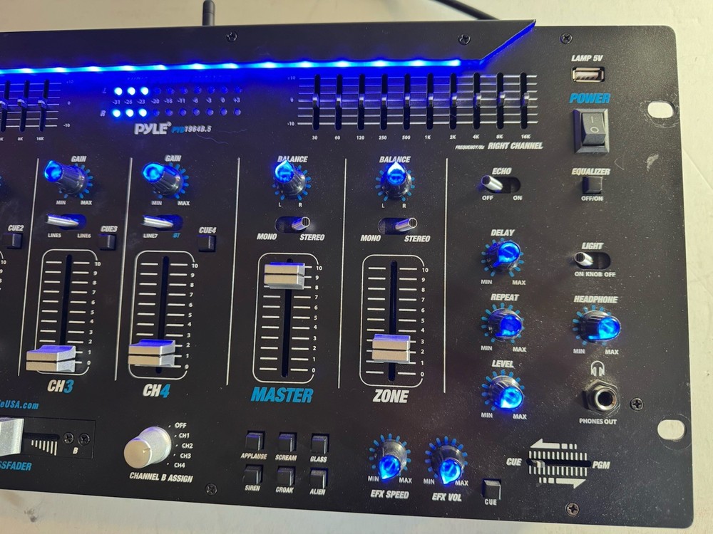 Pyle PYD1964B5 6-Channel Bluetooth DJ Mixer System