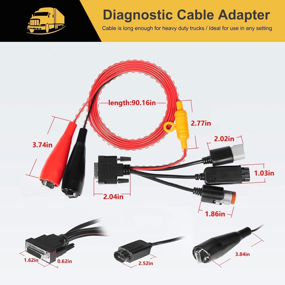 Replacement For Nexiq USB Link 2 & 3, Cummins Inline 7 MPS-493033 2-Pin Adapter