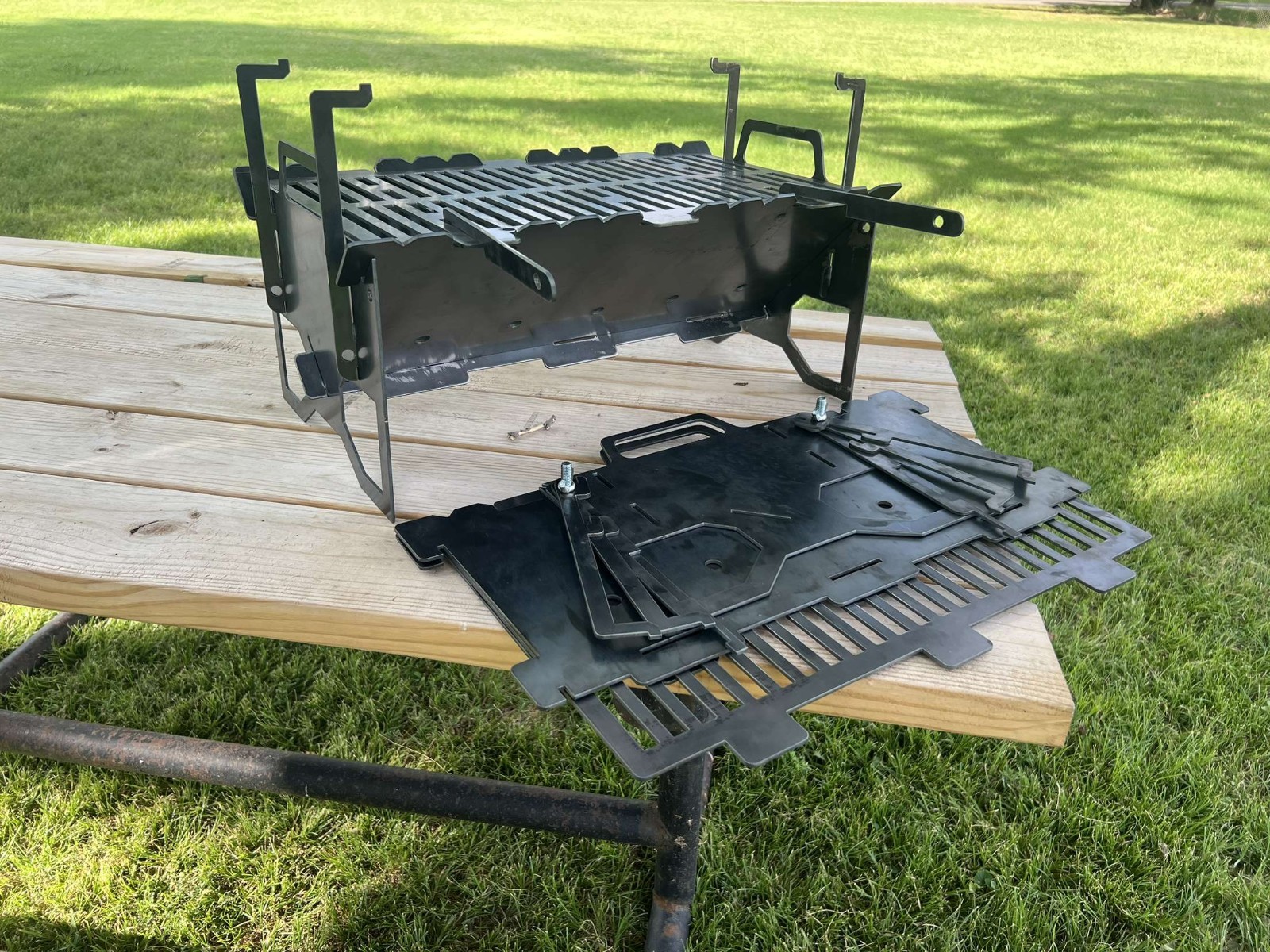 Collapsible Slot Grill 11 Gauge With A Lifted Rack Millscale Free MADE IN THE US