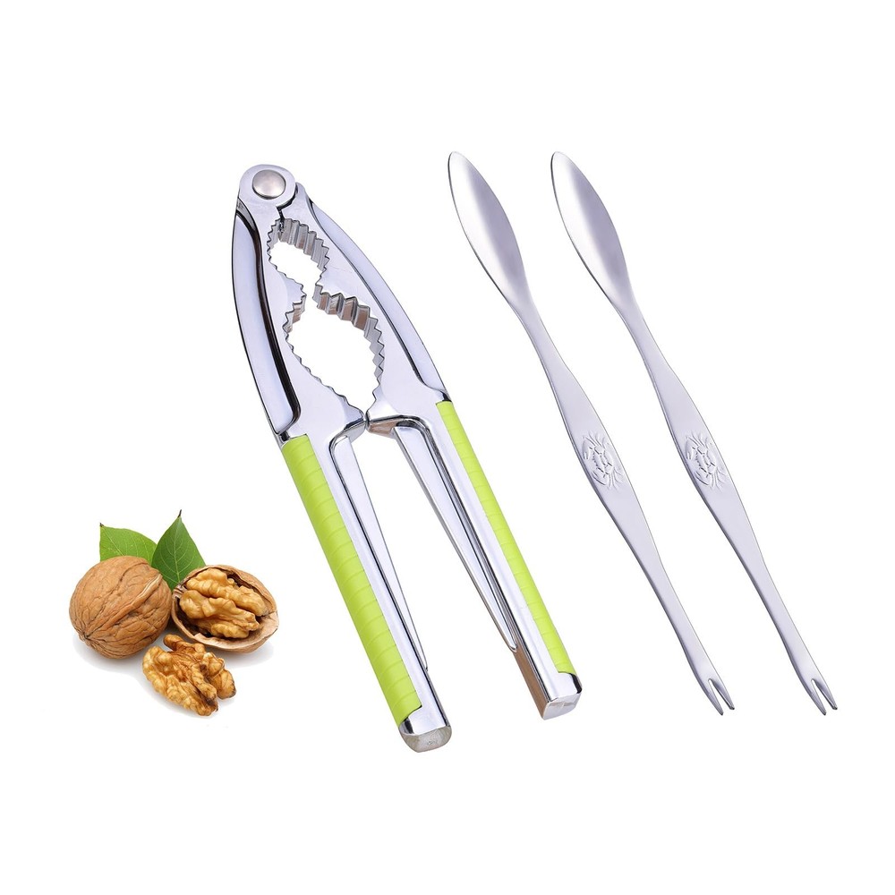 Nut Cracker, Nutcracker, Seafood Tools, Walnut Cracker for 3 Piece Set, Green