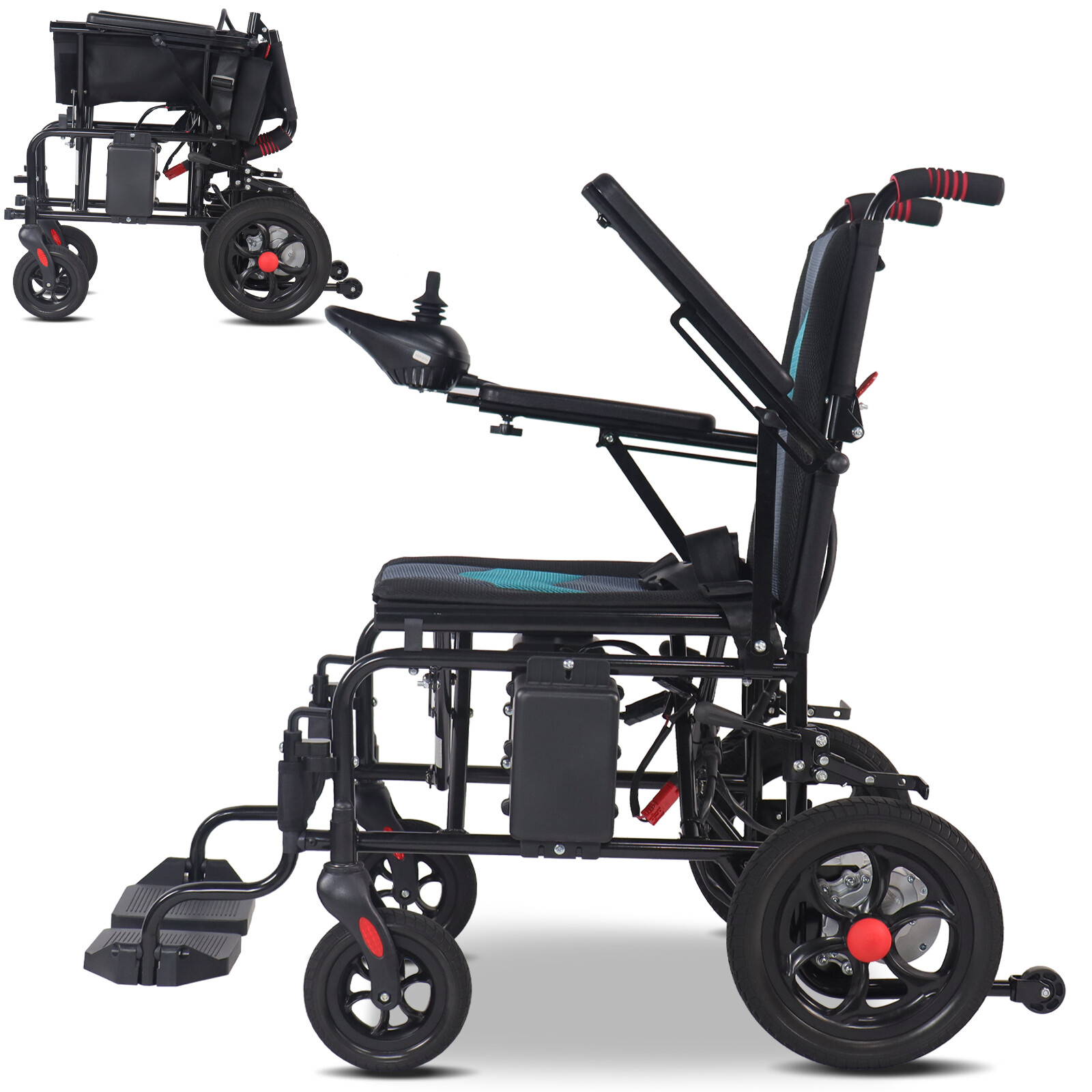 Lightweight Foldable Electric Power Mobility Wheelchair All Terrain Wheel Chairs