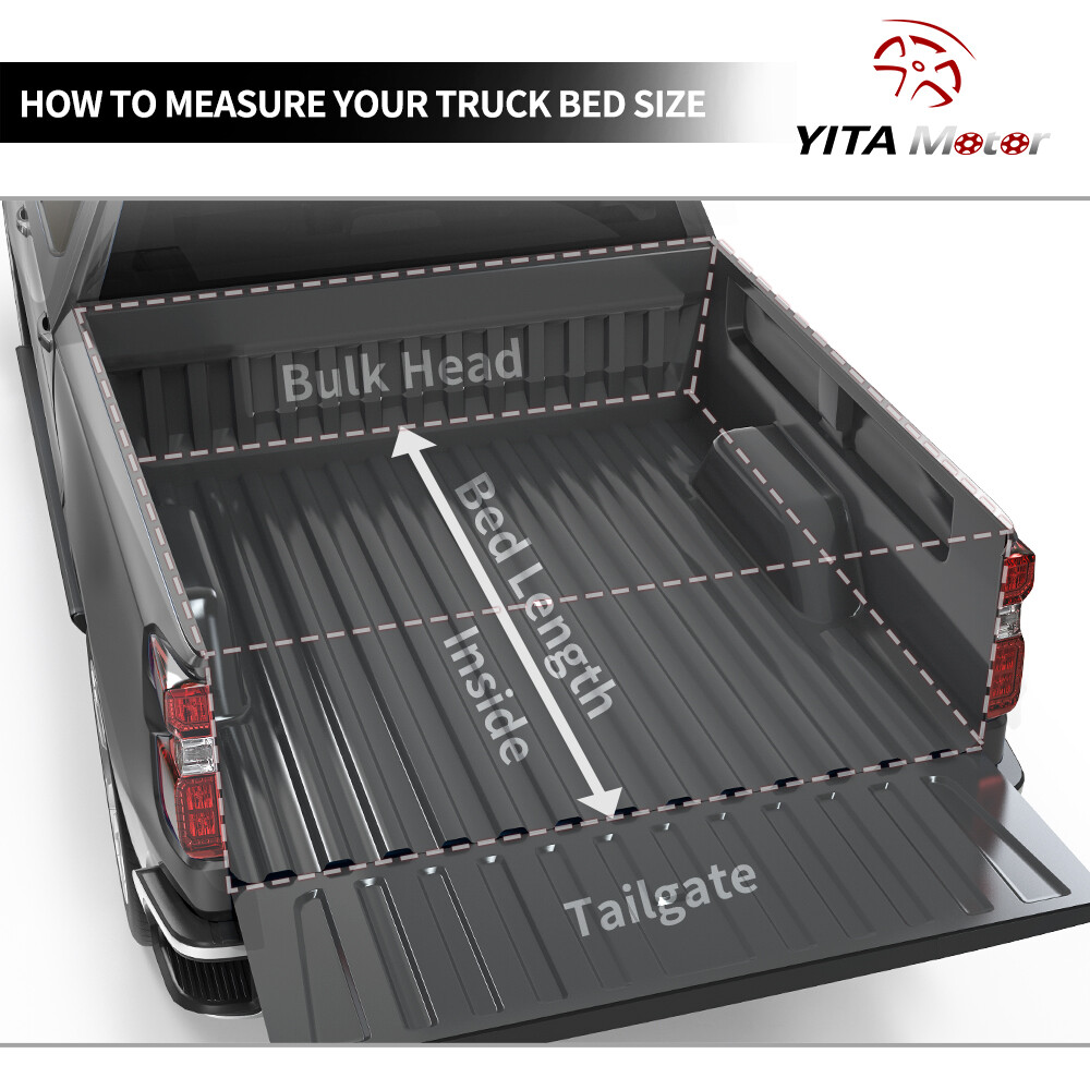 5.7ft 68" Bed Soft Tri-fold Tonneau Cover for 09-24 Dodge Ram 1500 Truck w/ Lamp