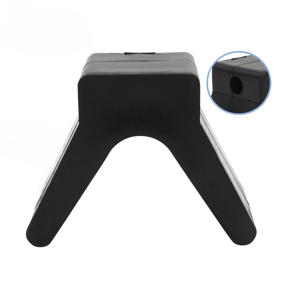 2 Inch Mounting Width Boat Trailer Black Molded Rubber V Bow Stop
