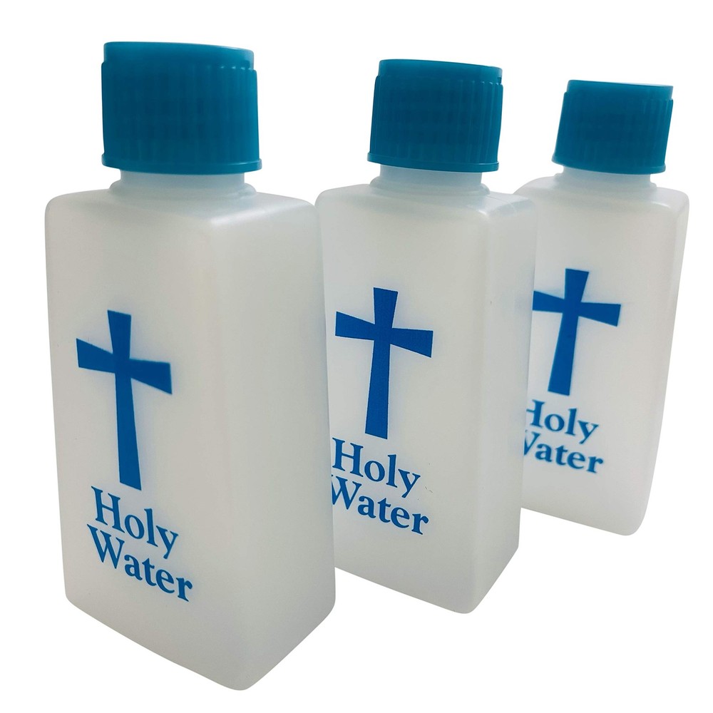 3 Pack Holy Water Bottle, Mini Plastic Vessel, Empty Container, Travel, Set