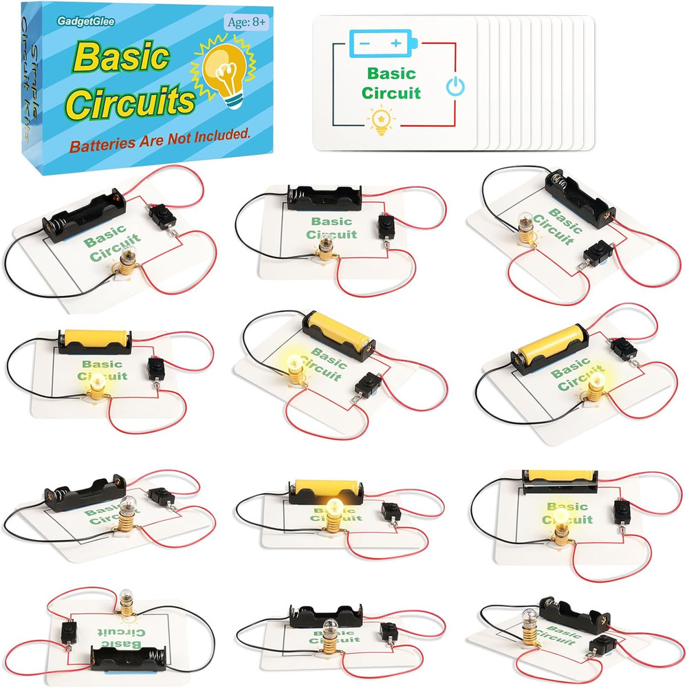 12 Bulk Electric Circuit Kit for Kids Age 8-12, Basic Circuits Science Light ...