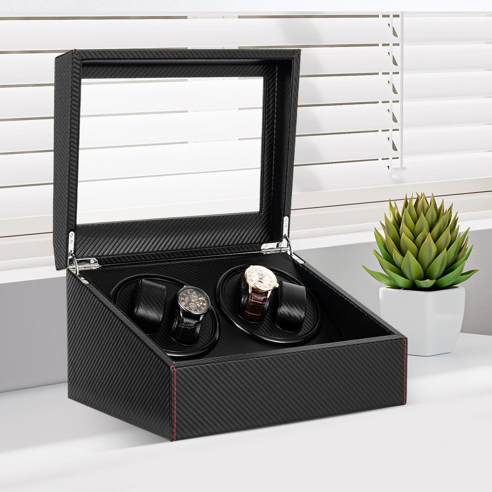 Automatic Rotation Watch Winder Box 4+6 Self Winding Display Box Storage Case
