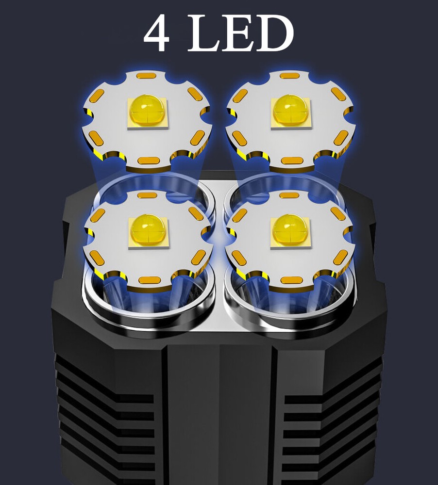 350000000 Lumen Super Bright LED Tactical Flashlight Rechargeable LED Work Light