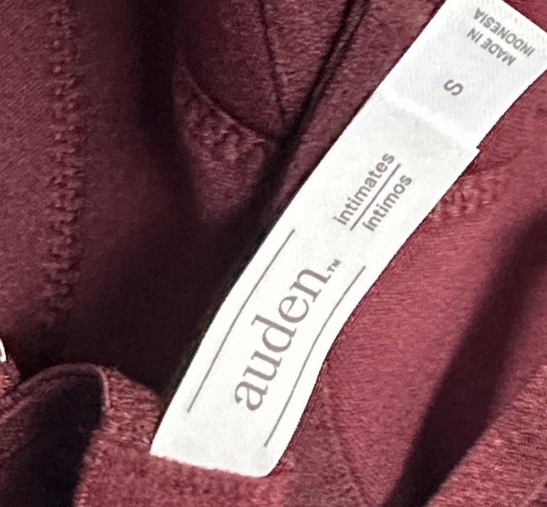 Auden Berry Red Satin And Mesh Lightly Lined Lingerie Bodysuit Size S