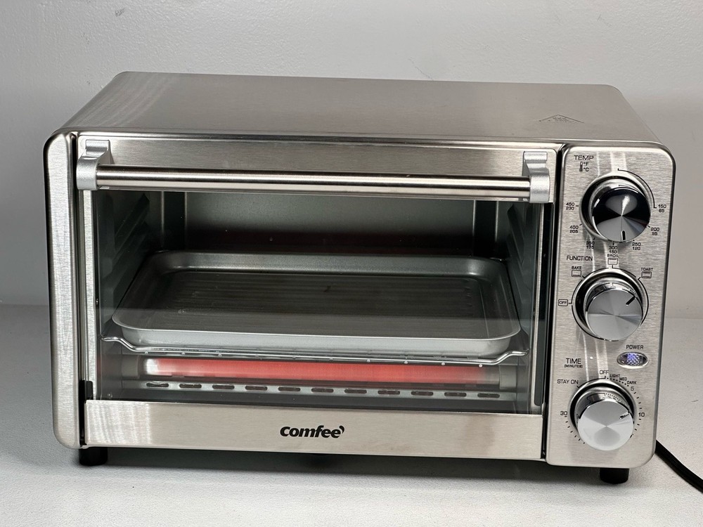 Comfee Toaster Oven, 4 Slice, 12L, Multi-function Stainless Steel (CFO-BG12SS)