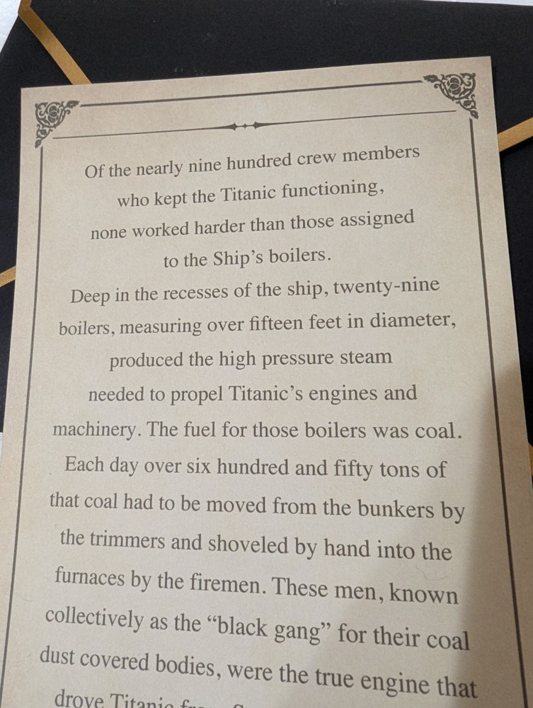 Titanic 3D Ship With Authentic Coal