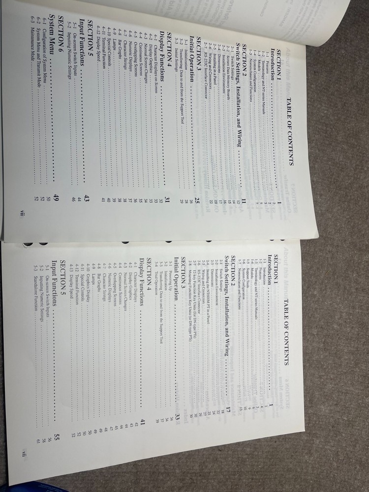 Omron NT600M Programmable Terminal Operation Manual