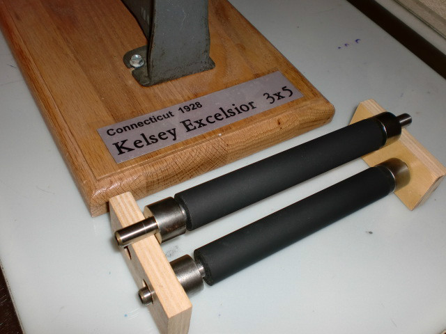 Kelsey Excelsior 3x5 Rollers and trucks rubber, to fit your letterpress no press